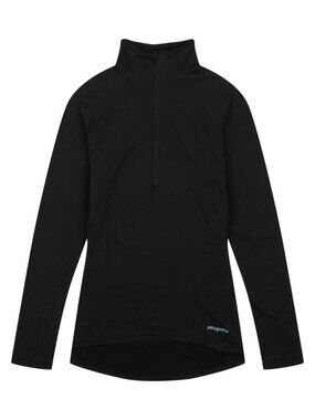 Patagonia Capilene Lighweight Quarter Zip-Neck Pullover in Black - Small